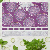 Rosass und Schneeflocke aus Kardinal Geschirrtuch (Gefaltet)