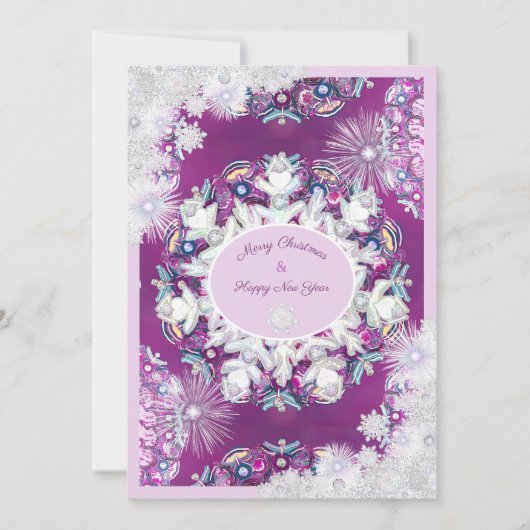 Rosass und Schneeflocke aus Kardinal Karte (Vorderseite)