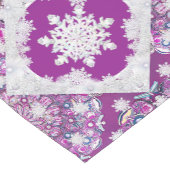 Rosass und Schneeflocke aus Kardinal Kurzer Tischläufer (Ecke)