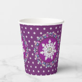 Rosass und Schneeflocke aus Kardinal Pappbecher (Rückseite)