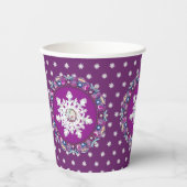 Rosass und Schneeflocke aus Kardinal Pappbecher (Vorderseite)