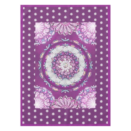 Rosass und Schneeflocke aus Kardinal Tischdecke (Vorderseite)