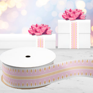 Rosastichiger Streifen in Rosa und Orange Ripsband