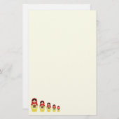 Rosauer Matryoshka Nistpuppen Briefpapier (Vorne/Hinten)