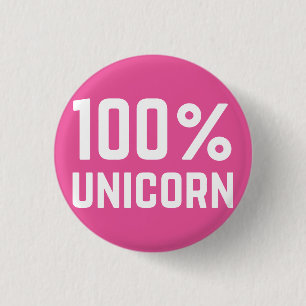Rosaunicorn-Abzeichen-Button-Knopf 100% Button