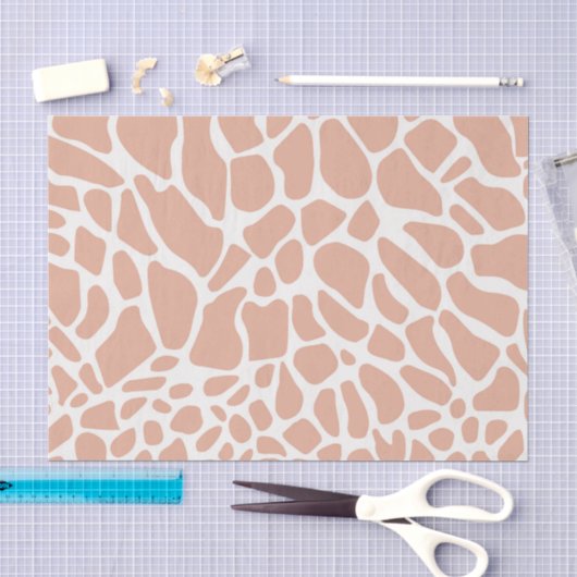 Rosaweißer Giraffe Boho Dekoupage Seidenpapier (Handwerk)
