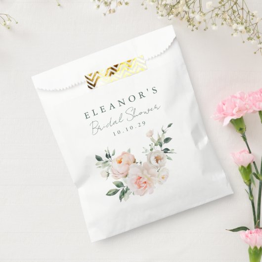 Rösch Pfingstrose Floral Wasserfarbe Rosa Brautdus Geschenktütchen (Versiegelt)