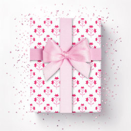 Röschenzweig in Rosa Geschenkpapier