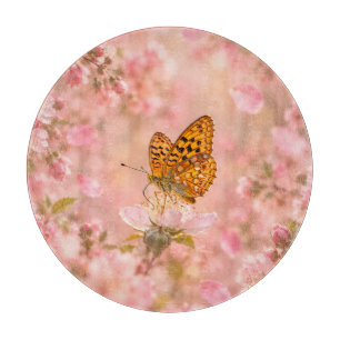 Roscher Schmetterlingsgarten Floral Schneidebrett