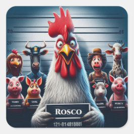 "Rosco Chicken Lineup" Sticker Sheet