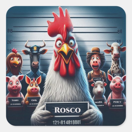 Rosco Chicken Lineup Sticker Sheet (Vorderseite)