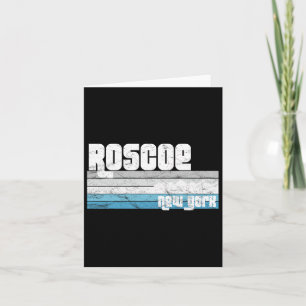 Roscoe New York Ny Retro Urlaub Skifahren Sn. Karte