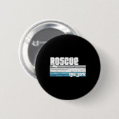 Roscoe New York Ny Retro Vacation Skiing Hiking Sn Button (Vorne & Hinten)