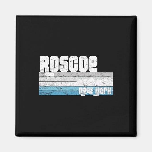 Roscoe New York Ny Retro Vacation Skiing Hiking Sn Magnet (Vorne)