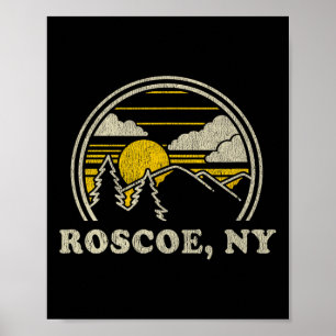 Roscoe New York Ny T-Shirt Vintage Wandern Berg Poster