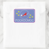 Roscosmos Flight Patch Ovaler Aufkleber (Tasche)
