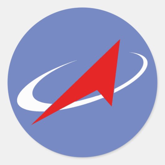 Roscosmos Flight Patch Runder Aufkleber (Vorderseite)