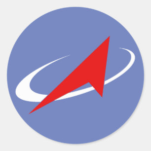 Roscosmos Flug-Flecken Runder Aufkleber