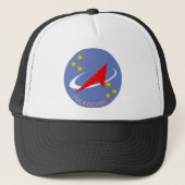 Roscosmos Flug-Logo rund Truckerkappe (Vorderseite)