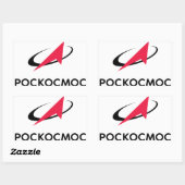 Roscosmos-Logo Rechteckiger Aufkleber (Blatt)