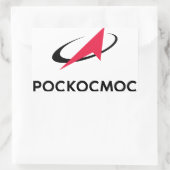 Roscosmos-Logo Rechteckiger Aufkleber (Tasche)