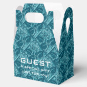 Rose-02-Blau-Gable-Gastgeschenk Geschenkschachtel (Geöffnet)