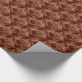 Rose-04-Brick Red-Gift Wrapping Paper Geschenkpapier (Ecke)