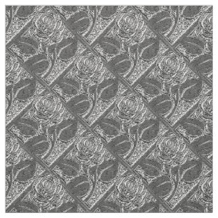 Rose 05, Silbergewebe Stoff