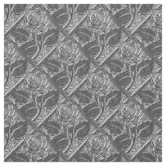 Rose 05, Silbergewebe Stoff (Muster)
