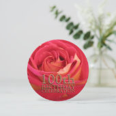 Rose 100. Geburtstagsfeier individuelle Einladung (Stehend Vorderseite)