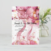 Rose 100. Geburtstagsgeschenk Einladung (Stehend Vorderseite)