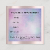 Rose 10% Ermäßigung Logohair Pink Ombre Terminkarte (Rückseite)