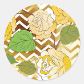 Rose 10 runder aufkleber (Vorderseite)