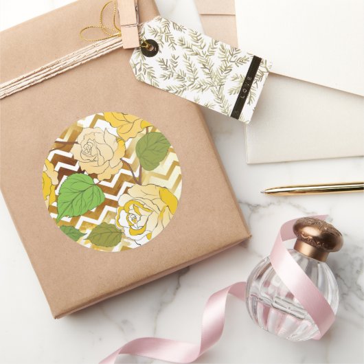 Rose 10 runder aufkleber (Schenken)