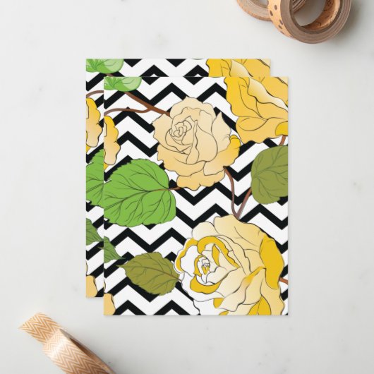 Rose 12 mitteilungskarte (Vorderseite/Rückseite Beispiel)