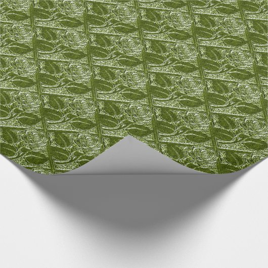 Rose-12-Öle-Grünverpackungspapier Geschenkpapier (Ecke)