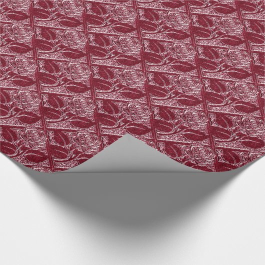 Rose-16-Wine-Gift-Papier Geschenkpapier (Ecke)