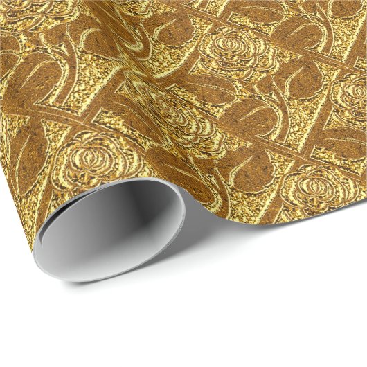 Rose-17-Gold-Geschenkpapier Geschenkpapier (Rolleneckpunkt)