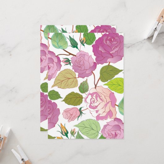 Rose 17 karte (Vorderseite/Rückseite Beispiel)