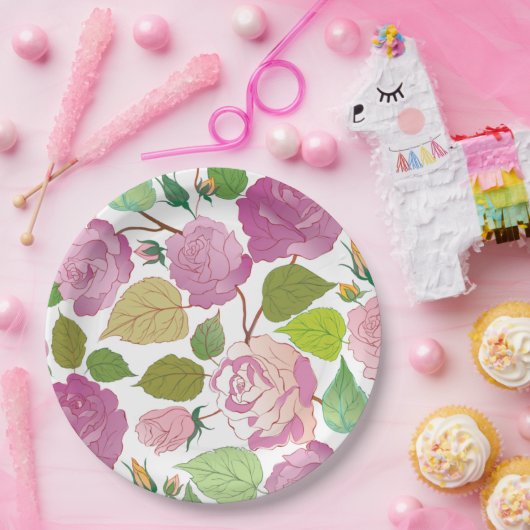 Rose 17 pappteller (Party)