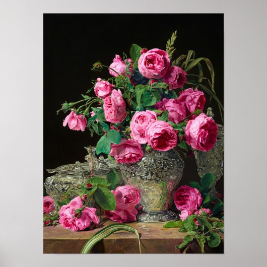 Rose, 1843 von Ferdinand Georg Waldmuller Poster (Vorne)