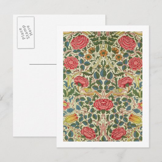 'Rose', 1883 (Baumwolle) Postkarte (Vorne/Hinten)