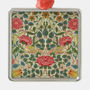 "Rose", 1883 (Druckbaumwolle) Silbernes Ornament