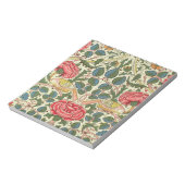 Rose 1883 William Morris Notizblock (Rotiert)