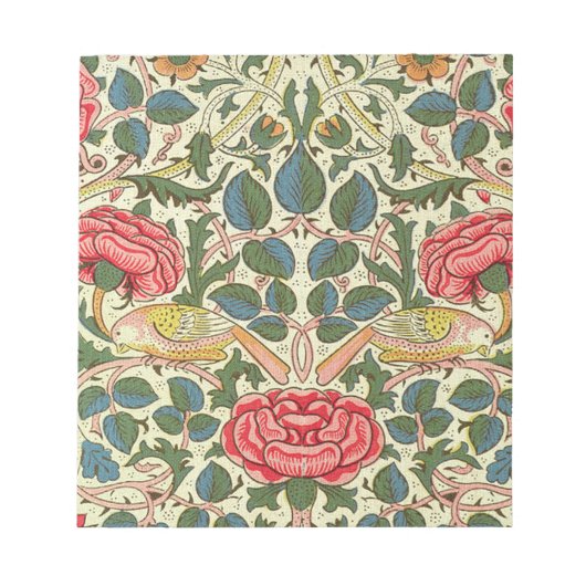 Rose 1883 William Morris Notizblock (Vorderseite)