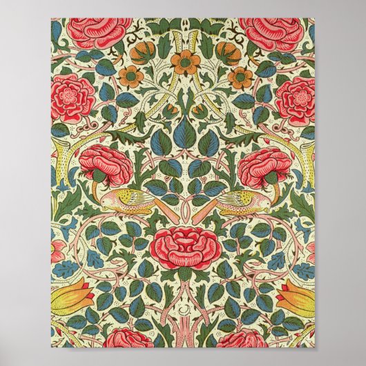 Rose 1883 William Morris Poster (Vorne)