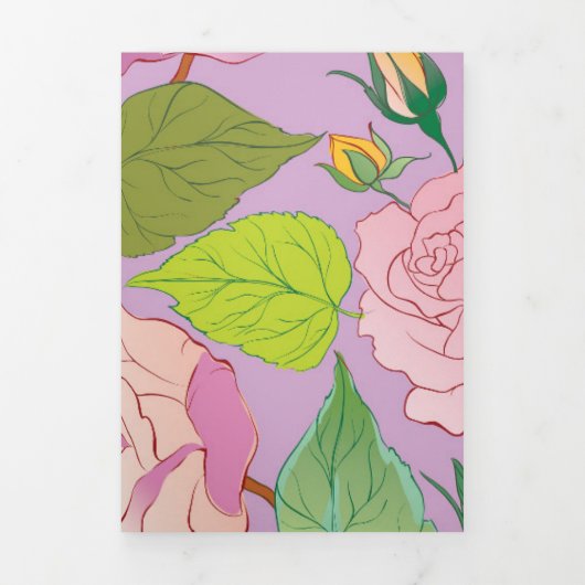 Rose 18 dreifach gefaltete urlaubskarte (Cover)