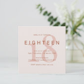 Rose 18. Geburtstagsparty Einladung (Stehend Vorderseite)