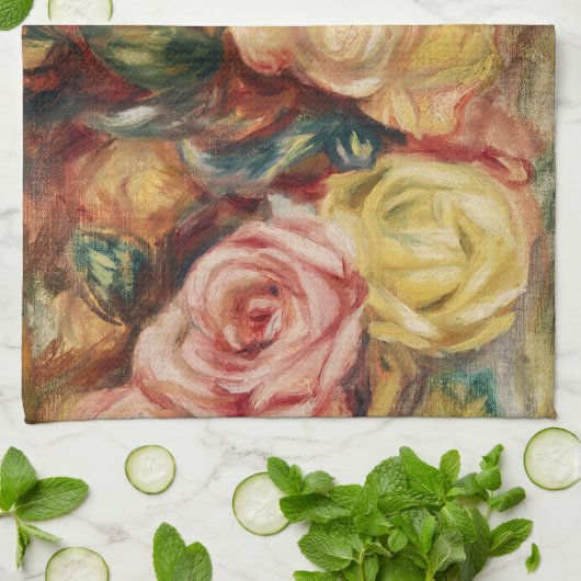 Rose (1912) von Pierre-Auguste Renoir Geschirrtuch (Gefaltet)