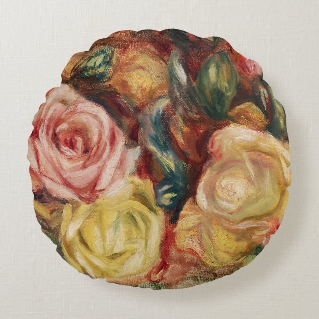 Rose (1912) von Pierre-Auguste Renoir Rundes Kissen (Vorderseite)